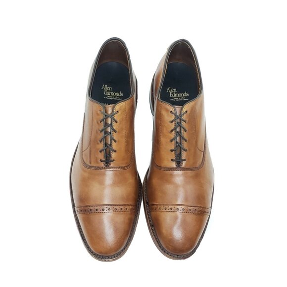 Allen Edmonds Fifth Avenue Men’s Cap Toe Oxford Walnut Leather Shoes 11.5 C - Picture 13 of 13